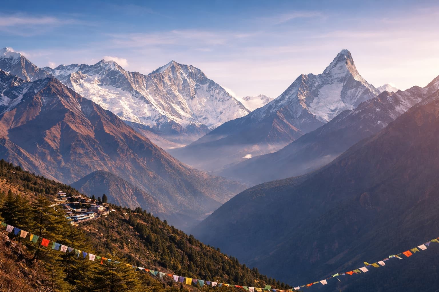 Hikers on the trail to Australian Camp above Pokhara
