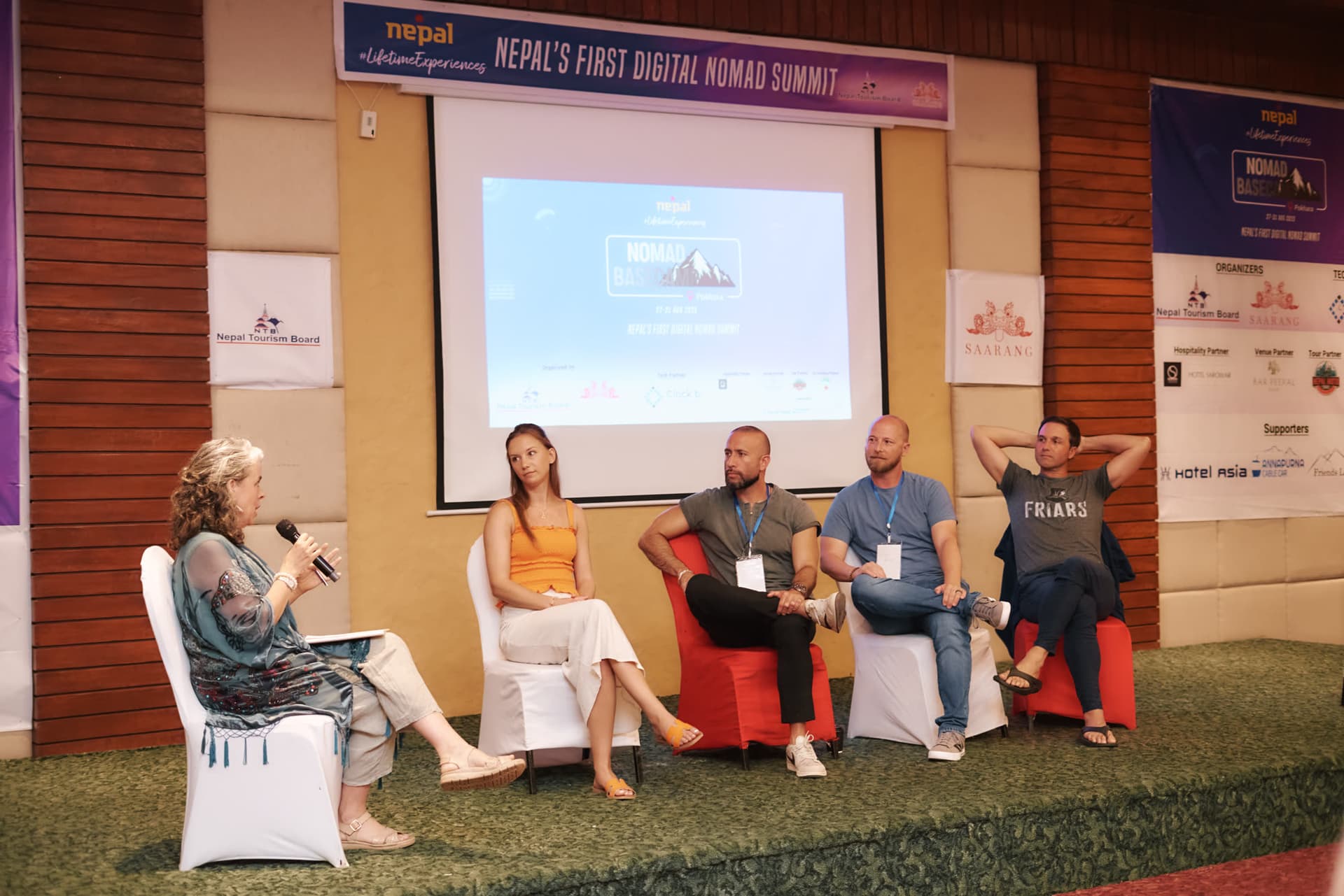 A moderated panel discussion on the main stage