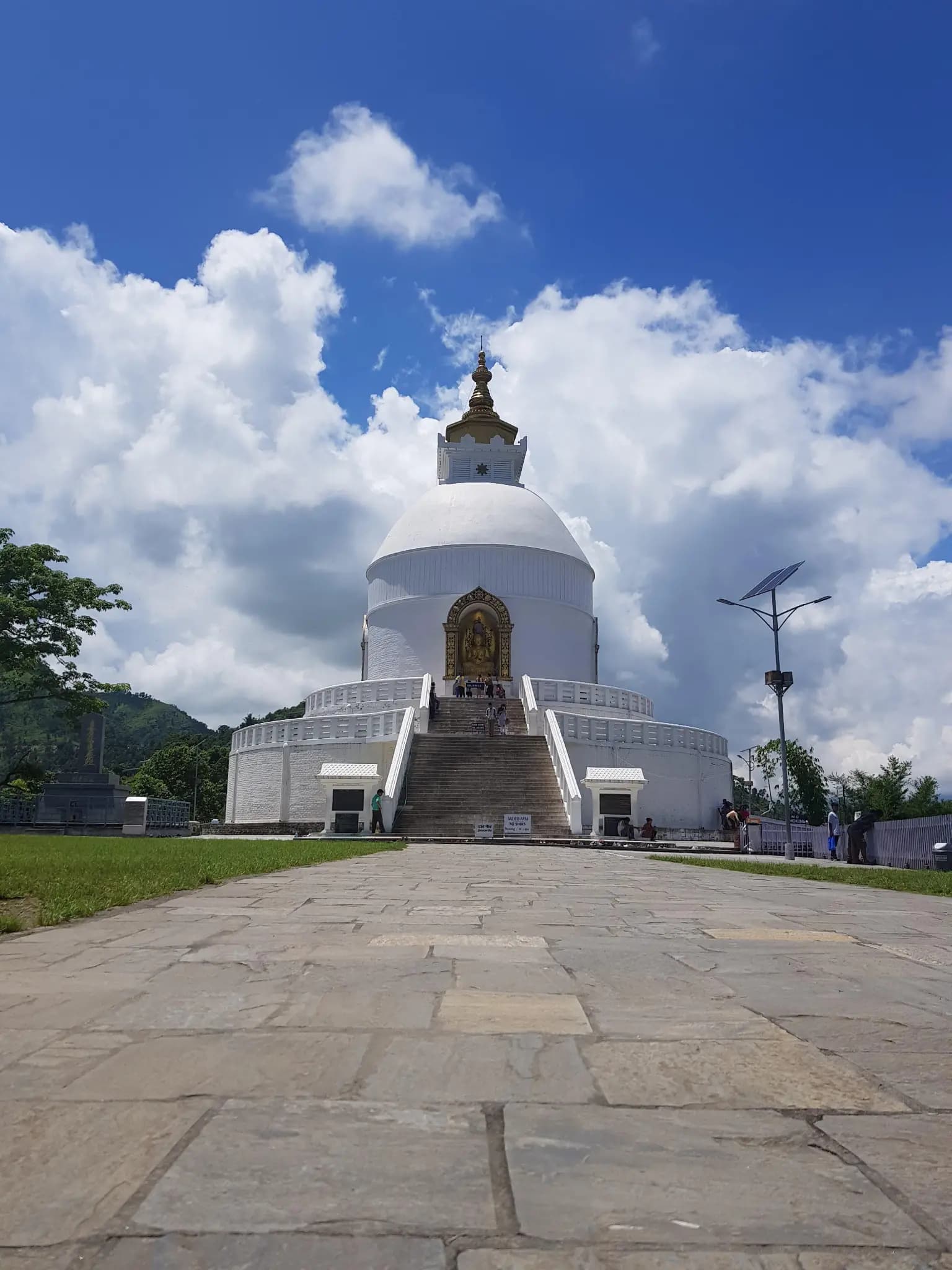 The World Peace Pagoda above Phewa Lake, Pokhara